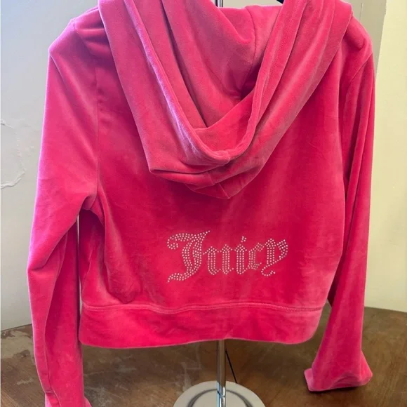 Juicy Couture OG BIG BLING VELOUR HOODIE Y2K - Picture 3 of 4